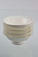 Stack of large porcelain bowls